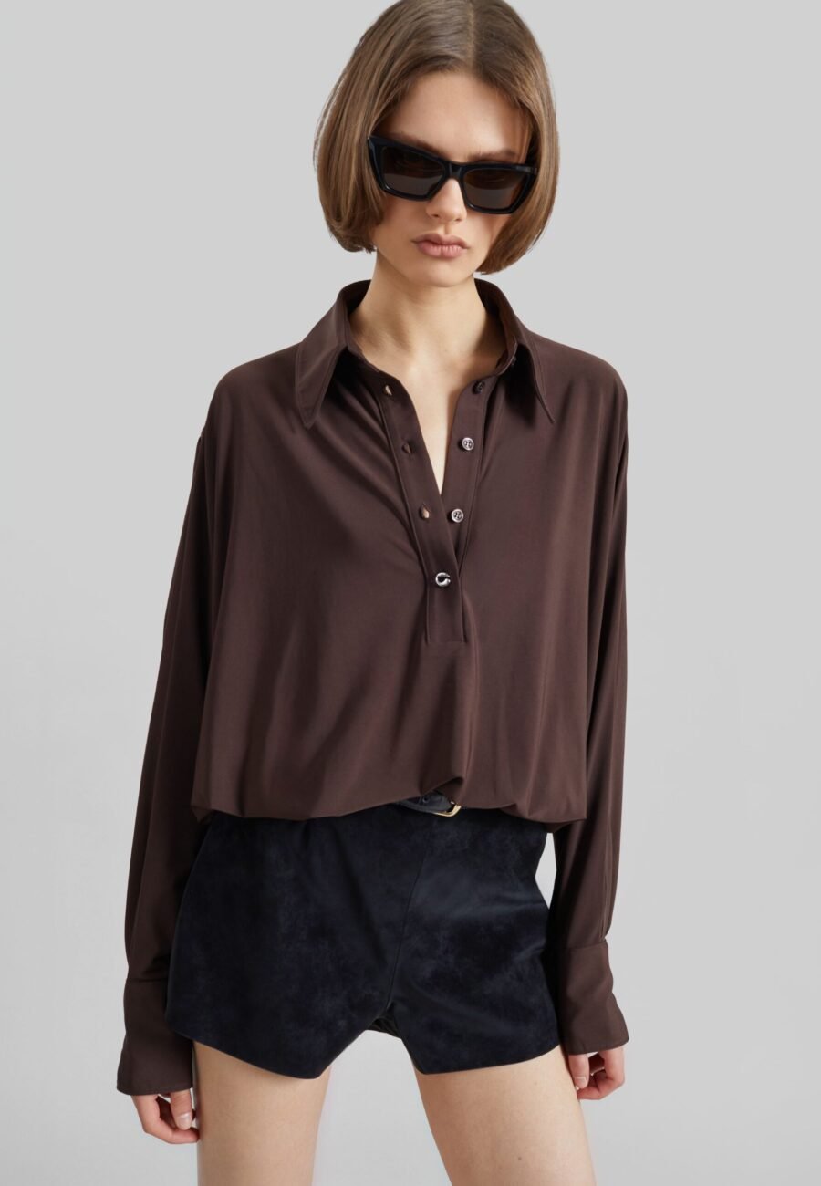Coperni Draped Boxy Body - Brown