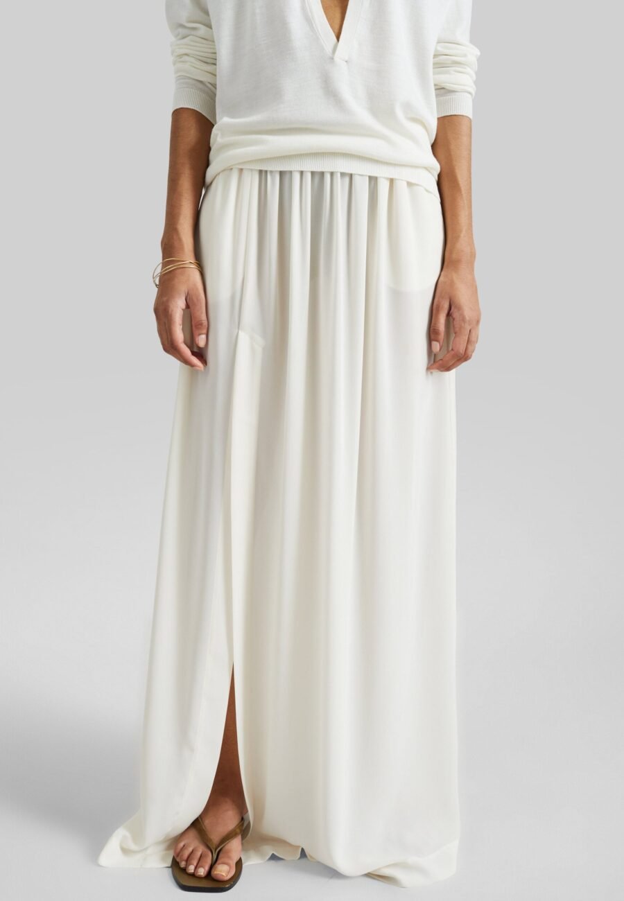 Elie Silk Fluid Maxi Skirt - Ivory