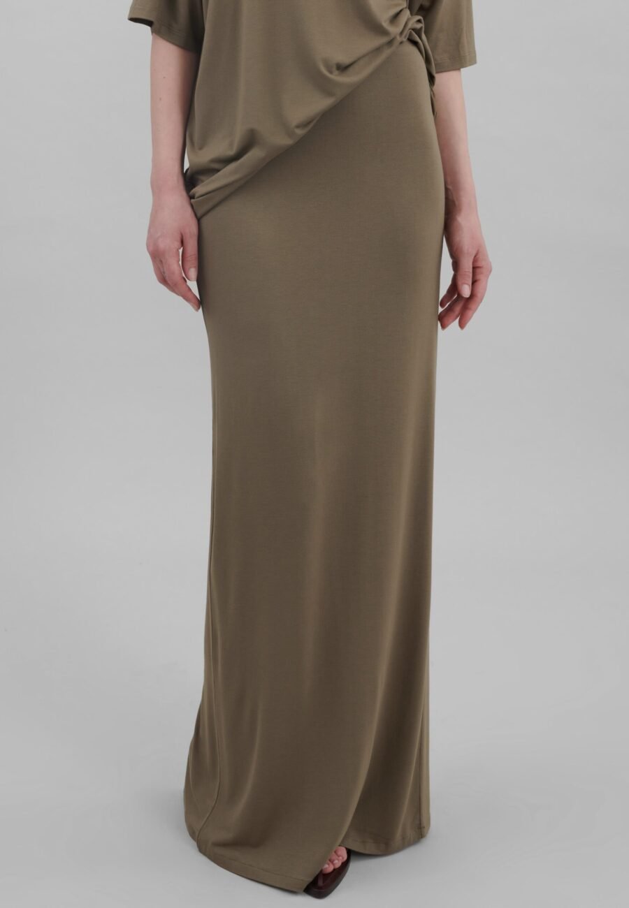 Ella Maxi Skirt - Khaki Brown