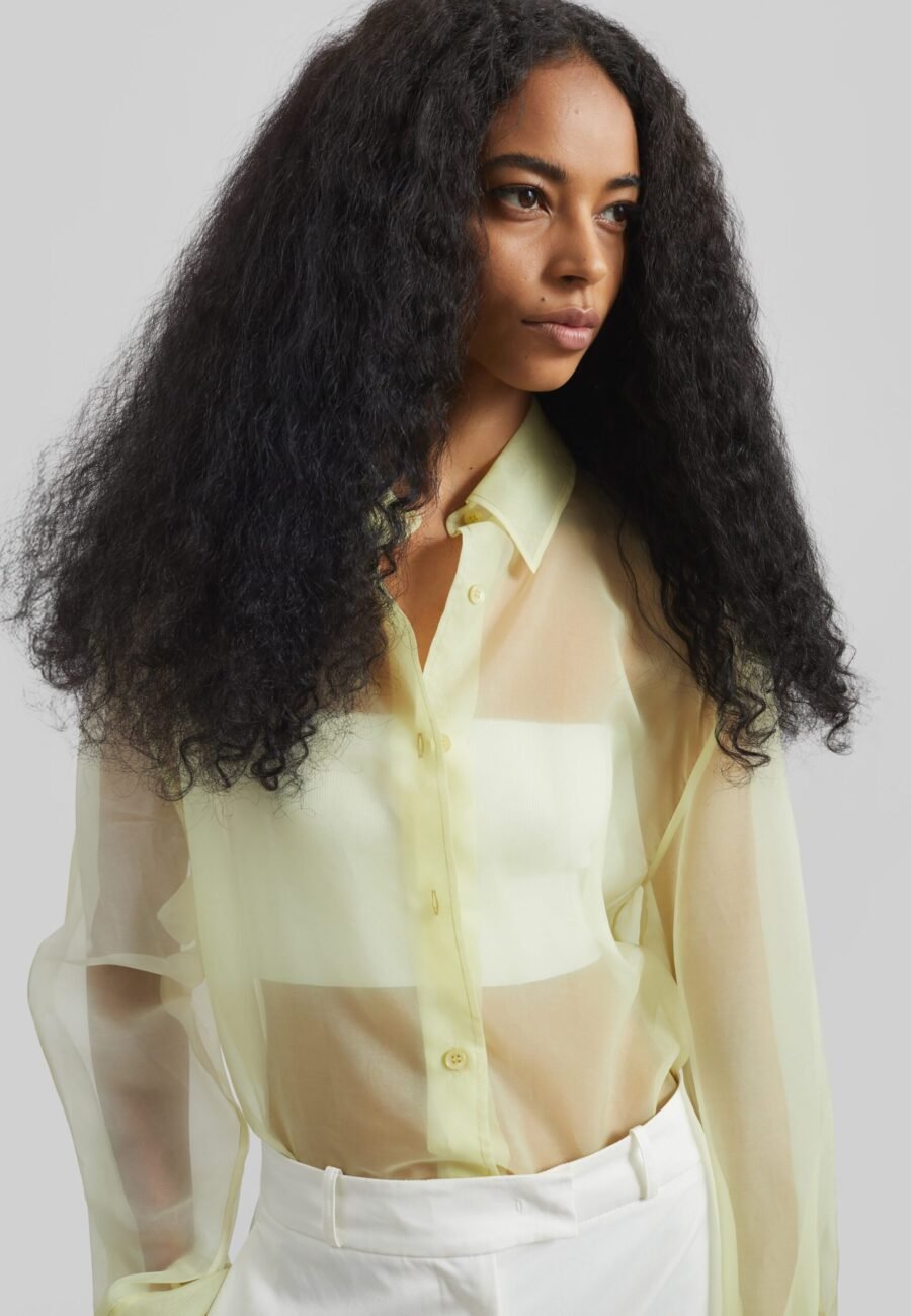 Peri Sheer Shirt - Pale Yellow