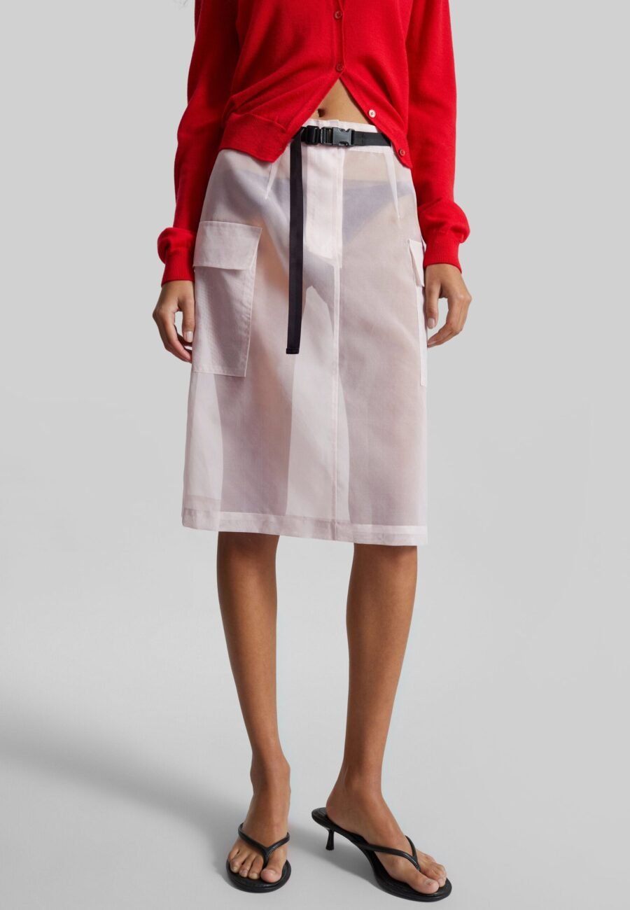 Tilly Sheer Utility Skirt - Faded Pink