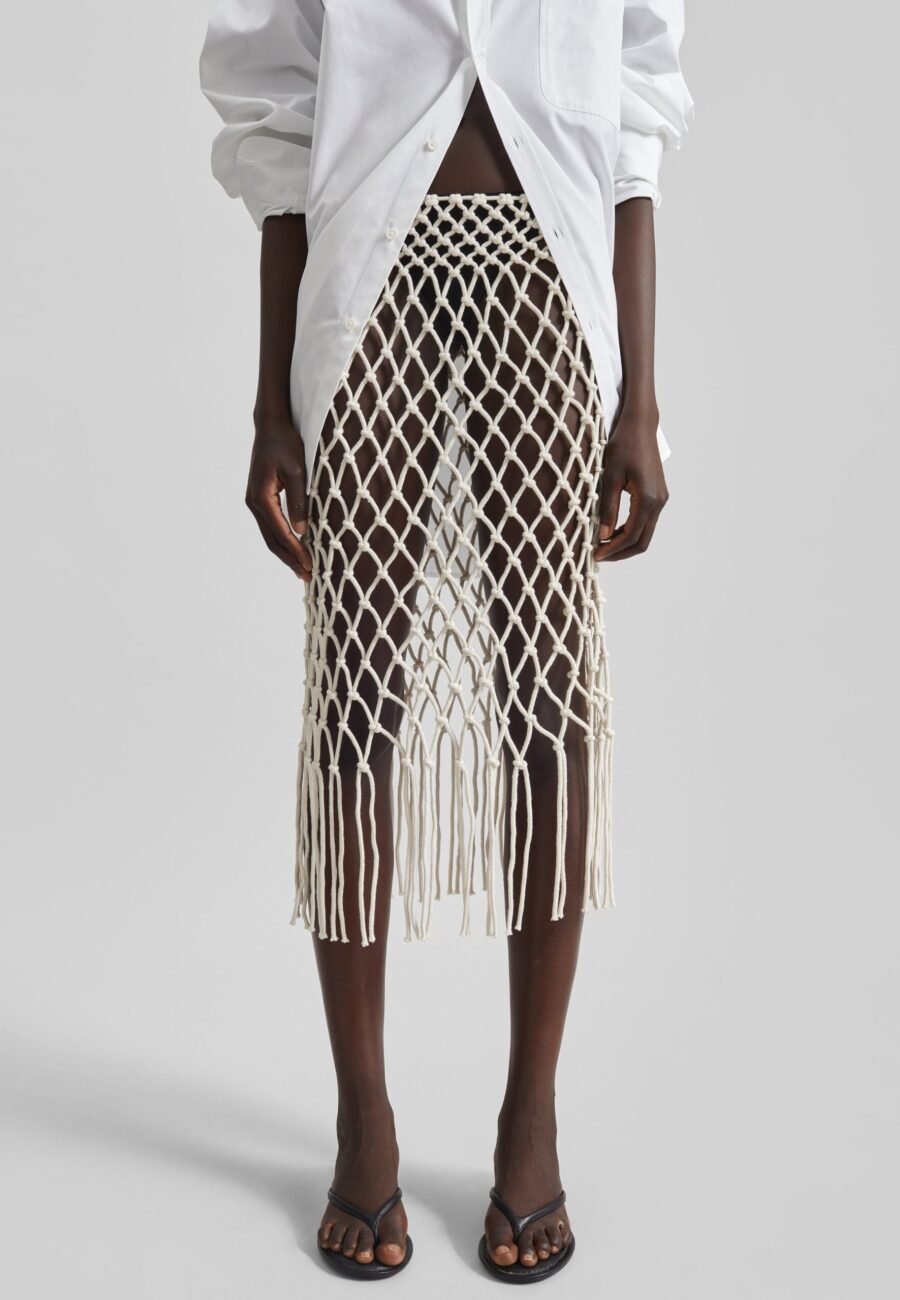Tropea Macrame Skirt - Ecru